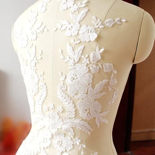 Flower Design Embroidery Lace Patches For Clothing Diy Applique Sewing Garment Patch For Dress Needlework Decoration 2020 Sale