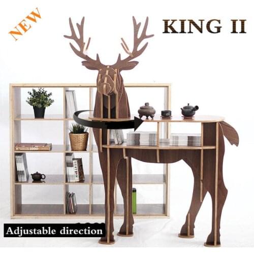 Wooden Deer home decor coffee table KING II self-built puzzle furniture