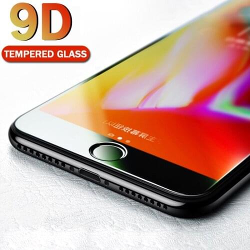 EVLARUBY 9D Full Cover Screen Protector For iPhone 7 6S 8 Tempered Glass On The For iPhone 6 s 7 Plus Protective Glass Film