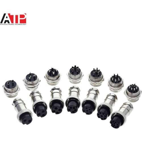 GREAT IT 1set GX16 2/3/4/5/6/7/8/9/10 Pin Male & Female 16mm L70-78 Circular Aviation Socket Plug Wire Panel Connector for diy