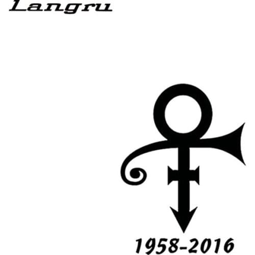Langru 15X11.1CM 1958-2016 Prince Symbol Music Musician Decal Vinyl Car Sticker Accessories Jdm