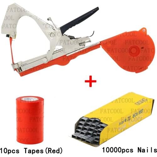 FACTOOL Tying Machine Plant Garden Plant Tapetool Tapener +10 Rolls Tape Set for Vegetable Grape Tomato Cucumber Pepper Flower