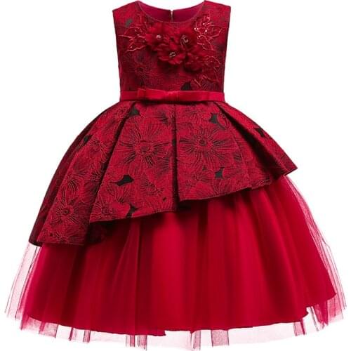 High Quality Girls Dress Wedding Party Kids Dresses For Girls Costume Elegant Princess Dress Christmas Children Clothing