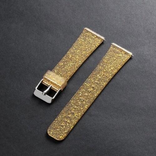 22mm Bling Glitter Silicone Smart Watch Bracelet For Fitbit Versa Lite/Versa Bands Strap Adjustable Replacement Watchbands
