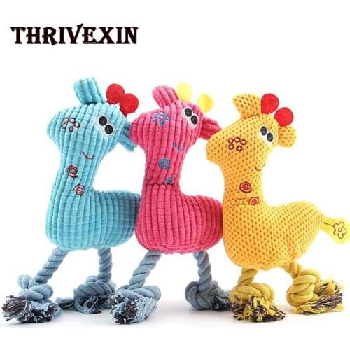 Dogs Squeaky Interative Toys Deer Dolls Puppy Playing Chew Bite Toy Dog Training Pet Accessories Pet Toys Dog Supplies Peluche
