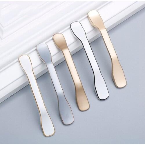 Modern Simple Cabinet Handles Zinc Alloy & Aluminum Alloy Drawer Cupboard Pulls Bathroom Door Knobs Furniture Kitchen Handle