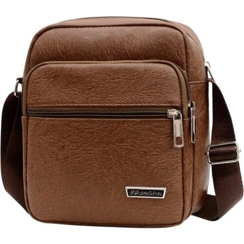 High Quality Men Shoulder Bag Vintage Crossbody Bags Male Bag PU Leather Handbag Capacity Men Messenger Bags Tote Bag