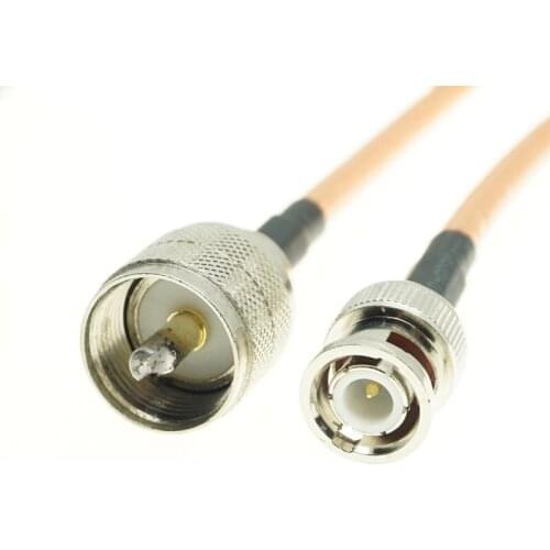 UHF PL259 male plug to BNC male Connector Jumper Pigtail RG142 M17/60 Coaxial lot Cable