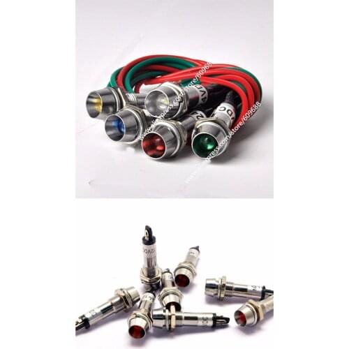 XD8-1 Metal Warning Pilot Light Indicator Mounting Hole Mounting Hole 8mm Switch