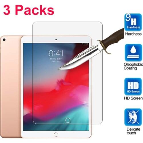 3 Packs Tempered Glass For iPad 10.2 inch 2019 Cover Screen Protector For iPad Pro 11 Air 2 3 4 MiNi 5 4 3 2 2017 2018 Glass