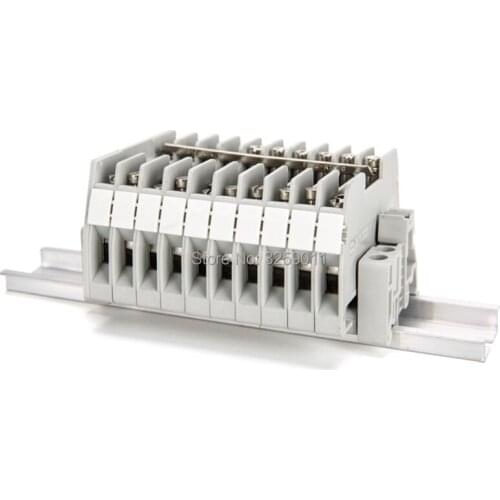 1PCS Suyep URTKS Rail Mount Test disconnect Current Terminal Block 400V Cable Gray