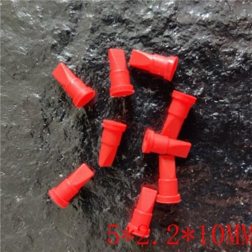 100PCS Mini red silicone duckbill valve one-way check valve 5*2.2*10MM