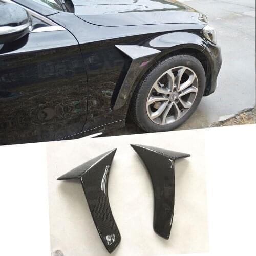 2PCS Carbon Fibre Front Side Fender Vent Gill Trim Cover for Mercedes Benz C Class W205 C200 C300 2015-2018 Car Styling FRP