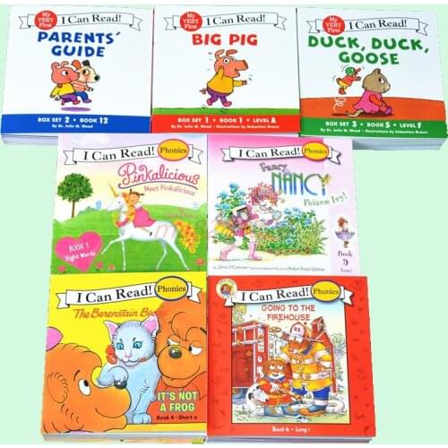 84 books/set I Can Read Phonics pinkalicious 7 sets My Very First picture book English Book For Children kids pocket story book