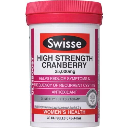Australia Swisse Strength Cranberry Support Urinary Tract Health Symptomatic Relief Recurrent Cystitis Frequent Urination