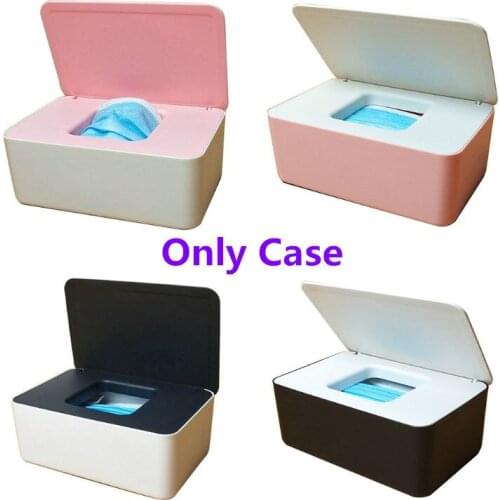 Baby Wet Wipes Dispenser Tissue Storage Box Mouth Mask Case Holder with Lid Home Office Supplies