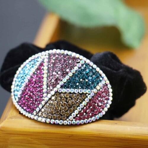 40*56mm Bridal Elestic Wedding Headdress Headband Headpiece Crystal Hairpin Rope Hair Fashion Accessory Gifts Inlaid Rhinestone