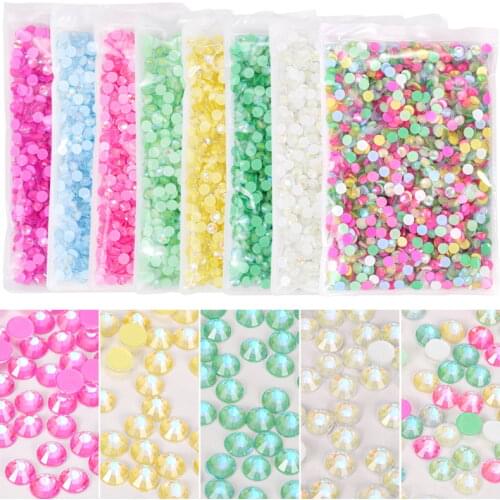SS4-SS30 Luminous Noctilucent color Nail Rhinestones Glitter Glass Gem 3D Charm Flatback Strass Fluorescence AB Art Decorations