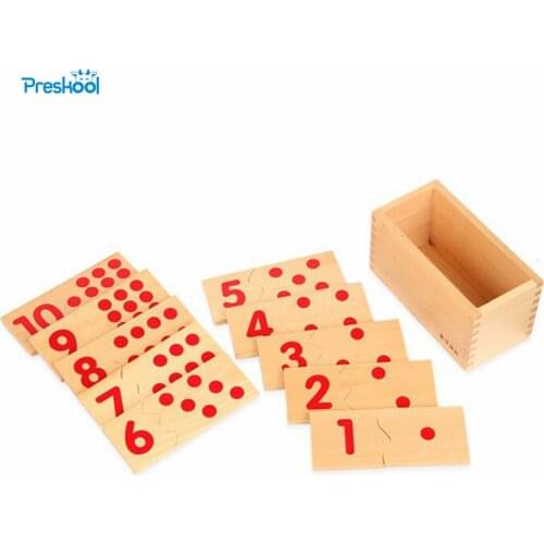 Montessori Number and Counter Match-up Puzzle Baby Early Educational Toys Early Childhood Education Preschool Training