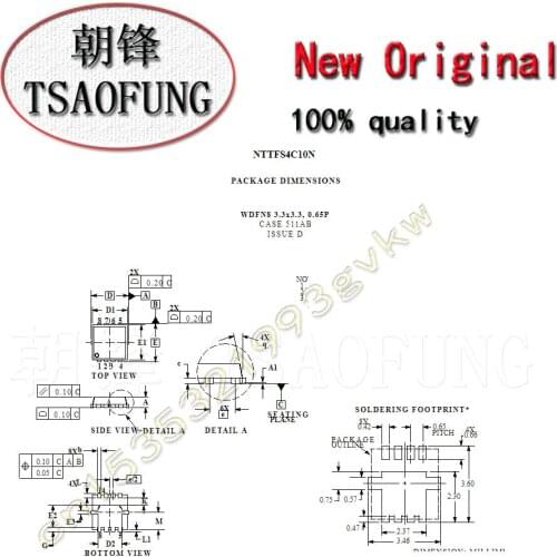 10Pieces NTTFS4C10NTWG NTTFS4C10NTAG NTTFS4C10N 4C10 DFN8 Electronic components Integrated circuit