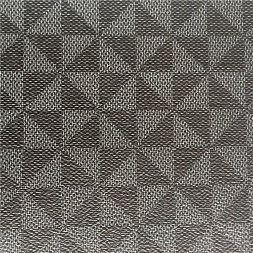 Leatherette Plaid triangle chessboard 3D embossed decoration DIY bag synthetic material