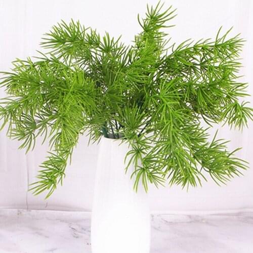 Artificial Plastic Green Pine Needles Plastic Flower Branches For Wedding Home Party Home Decoration Plant Grass Hanging Plants