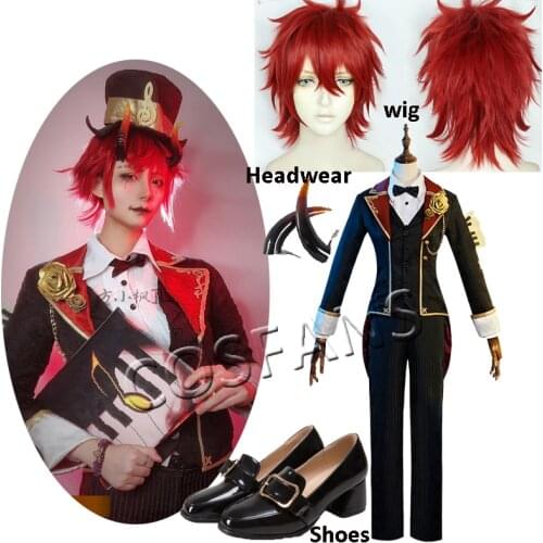 Victor Grantz Keyboard cos Identity V anime man woman cosplay High-quality uniform costume full set Halloween wig shoe headgear