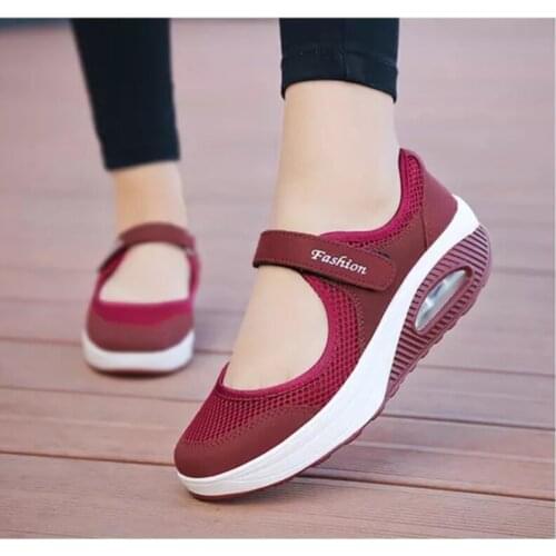 Summer Women Mesh Flat Platform Shoes Woman Casual Breathable Fabric Sneakers Shoes Women Female Mary Jane Shoes