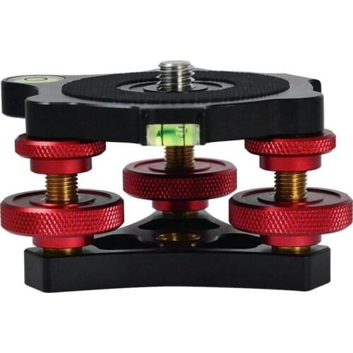 LP-64 3/8 Inch Screw Tripod Leveling Base with 3 Adjustment Dials