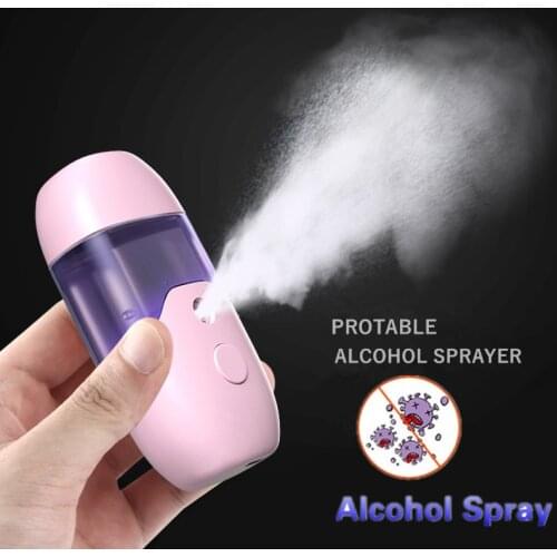 50ml Mini Electric Facial Steamer Nano Mist Spray for Face Skin Care USB Charging Portable Automatic Alcohol Dispenser Nebulizer