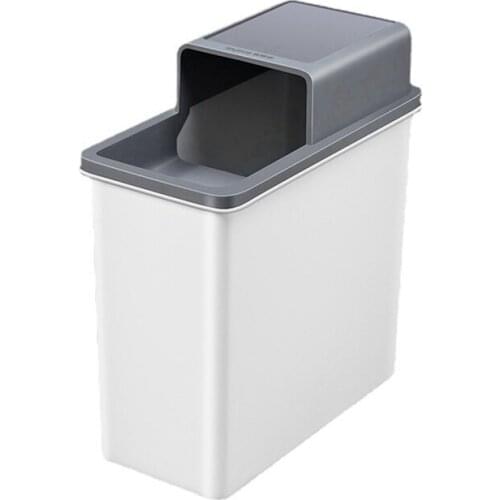 Trash Can Waterproof Narrow Seam Dustbin Privacy Protection Bucket Garbage for Household Bathroom Toilet Kitchen Bin