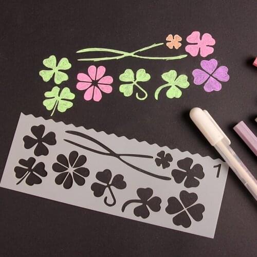 Paint learning notebook coloring templat New Long Strip Lace Template Manual Diy Accessories Material Drawing Board Hollow Paint