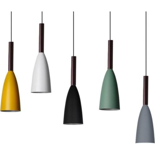 Nordic Restaurant chandelier Creativity Bedroom bedside Hanging lamp LED lamp E27 illumination light AC85-265V Black White Gold