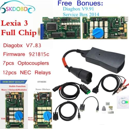 Newest For Citroen/Peugeot Firmware Lexia 3 Diagbox Full Chip V9.91 PP2000 Gold Edg 921815C Diagnostic Tool Lexia3 V7.83