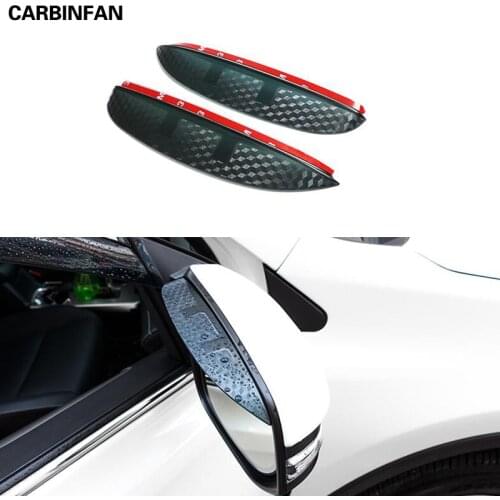 Rear Rearview Side glass Mirror trim frame Rain Shield Sun Visor Shade eyebrow Accessories For Toyota RAV4 2016 2017 2018