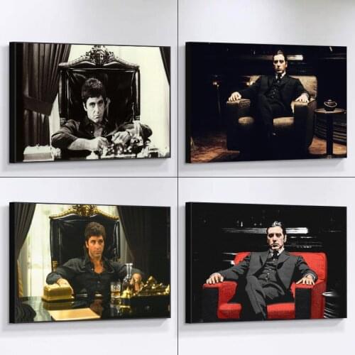 Godfather Movie Poster Canvas Painting Posters and Prints Wall Art Picture for Living Room Home Decor (No Frame)