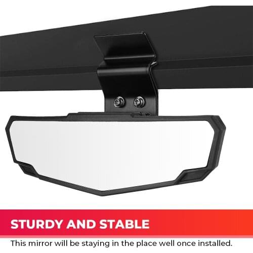 UTV Ranger Plastic Central rearview Convex mirror for Polaris Ranger 1000 all years 360°Ball head