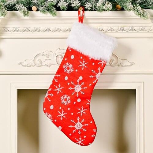 Christmas Decoration Embroidery Snowflake Christmas Socks 2022 New Year Party Scene Decoration Childrens Gifts