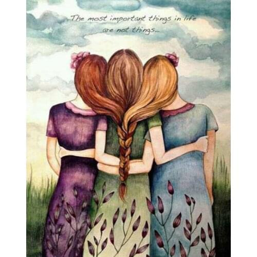 Cartoon Girls Friendship 5d Diy Diamond Painting Full Round Rhinestone Embroidery Diamonds Mosaic Kit Cross Stitch Home Decor