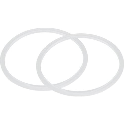 Silicone gasket Sealing ring for pressure cooker 22 cm inner diameter, 2 pieces, transparent