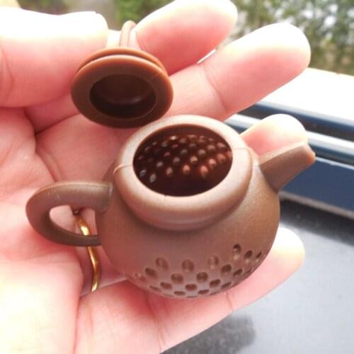 Teapot Shaped Tea Infuser Portable Silicone Tea Filter Loose Leaf Tea Strainer Reusable Tea Infuser Perforated Tea Strainer