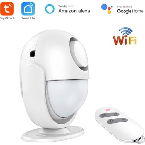 Smart Tuya Wifi 125db PIR Infrared Anti-Theft Burglar Welcome Multifunction Human Motion Detector For Garage Shop Home Security