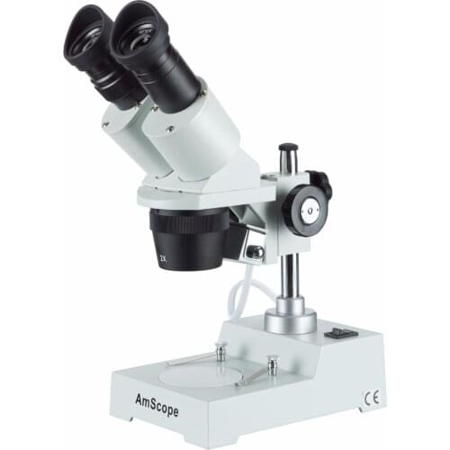 Sharp Forward Stereo Microscope--AmScope Supplies Sharp Forward Stereo Microscope 20X-40X SKU: SE304R-P