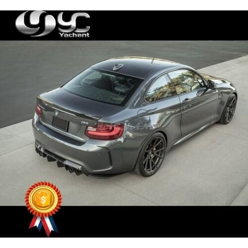 Super Light Imperfect Dry Carbon Fiber Rear Trunk Spoiler Fit For 2014-2017 F22 2 Series F87 M2 VRS Rear Spoiler Wing