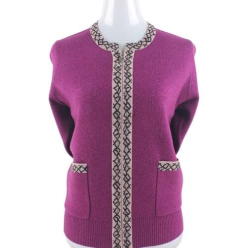 2021 In The Elderly Women Sweater Cardigan Spring And Winter New Mothers Knitted Sweaters Large Yards