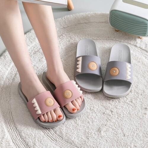 Family Slippers Female Indoor Antiskid Cartoon Home Lovers Home Thick Soled Slippers Men Home Slippers Men Shoes Mens Slippers