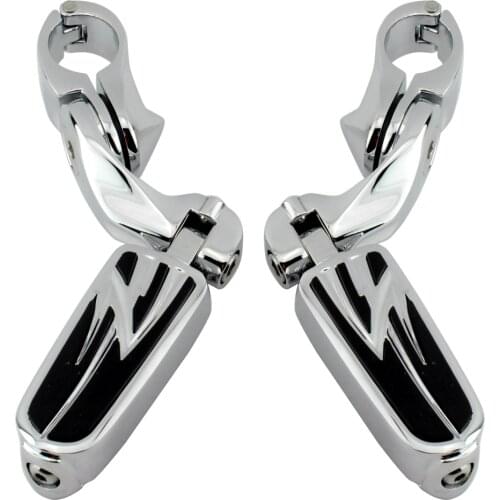 Universal Motorcycle 1.25" 1 1/4" Adjustable Short Highway Male Clamps Engine Guard Mounts Foot Pegs For Harley Softail Touring