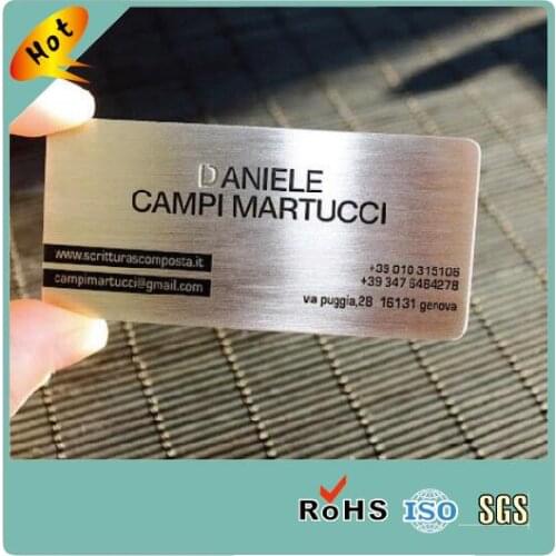 High Precision Laser Etched Metal Business Cards