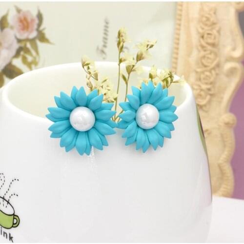Party Sweet Daisy Flower Pendant Women Ear Studs Earrings Jewelry Birthday Gift fashion