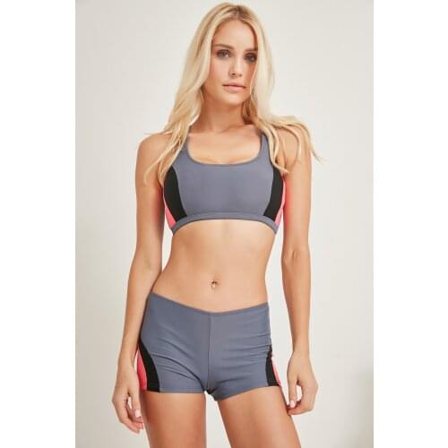 C & City Women Badi Shorts Bikini Suit 2961-2 Smoked